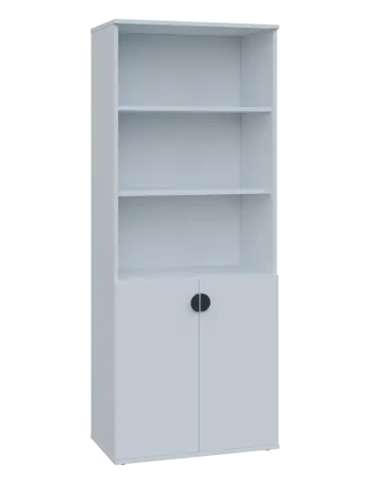 TN 5 - 7DN kancelářská skříň, 2-dveřová/nika, 1822x720x400, bílá